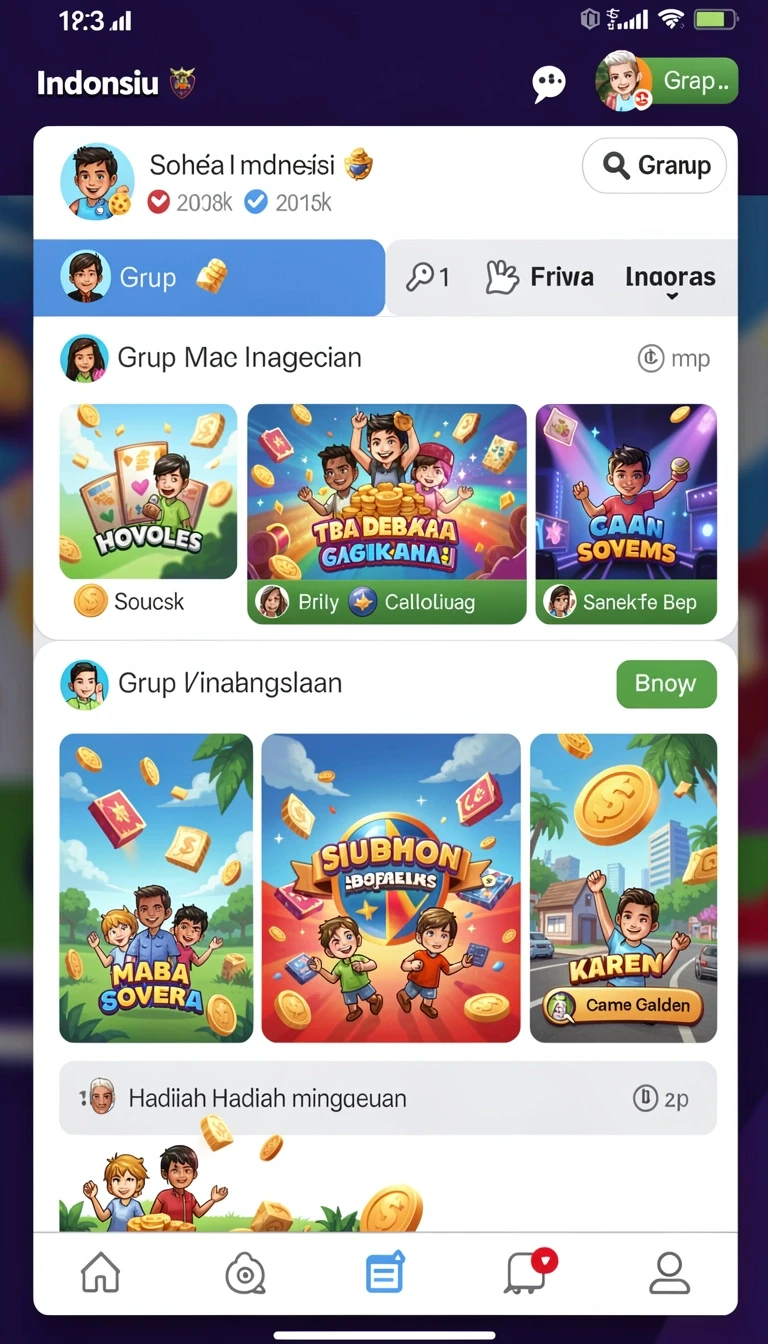 Beragam pilihan permainan menarik dalam aplikasi Review Aplikasi logo.